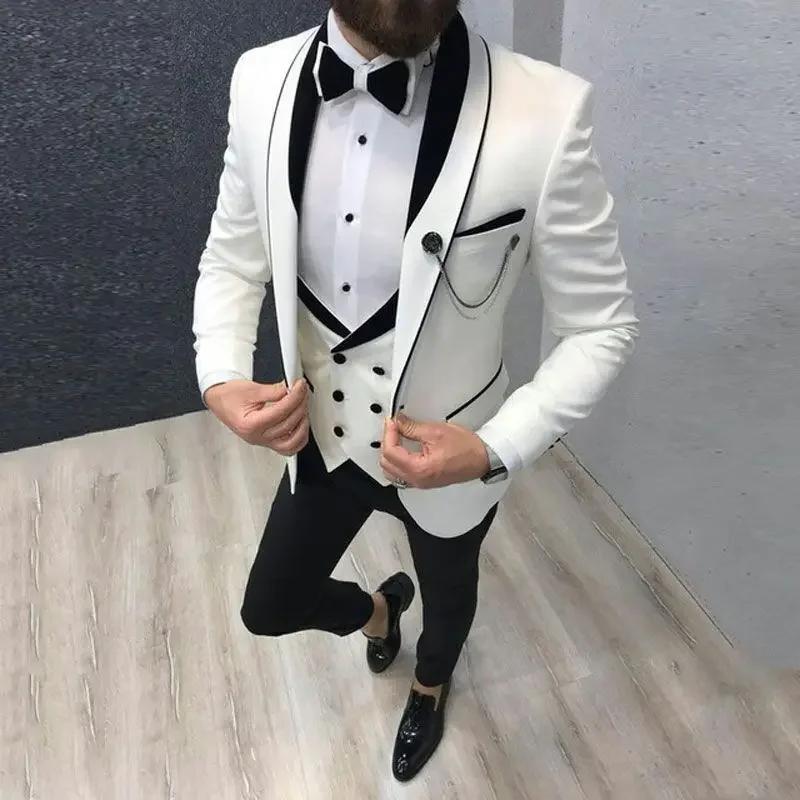 Elegant Business Three-Piece Suit for Men, Perfect for Weddings and Special Occasions Maillot De Football Trajes De